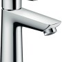 Hansgrohe Talis E Waschtischarmatur 110 mm, Chrom mit Zugstangen-Ablaufgarnitur.