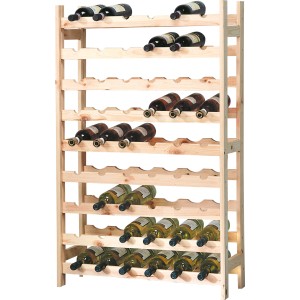 Kesper Weinregal aus Kiefernholz, naturfarben, für 54 Flaschen.