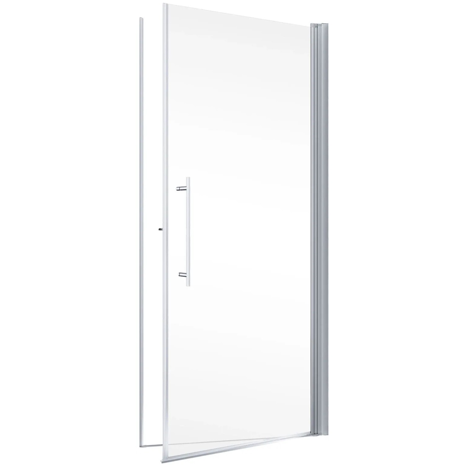 Schulte Drehtür AlexaStyle2.0, 90x192cm, Alunatur. Duschtür mit Echtglas und Griff.