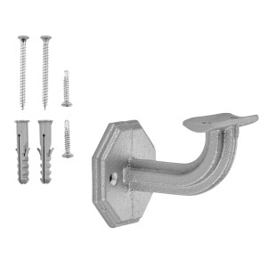 SOTECH Handlaufhalter RUSTICAL Silber Höhe 67 mm Ausladung 67,5 mm für Handläufe mit Ø 45 mm