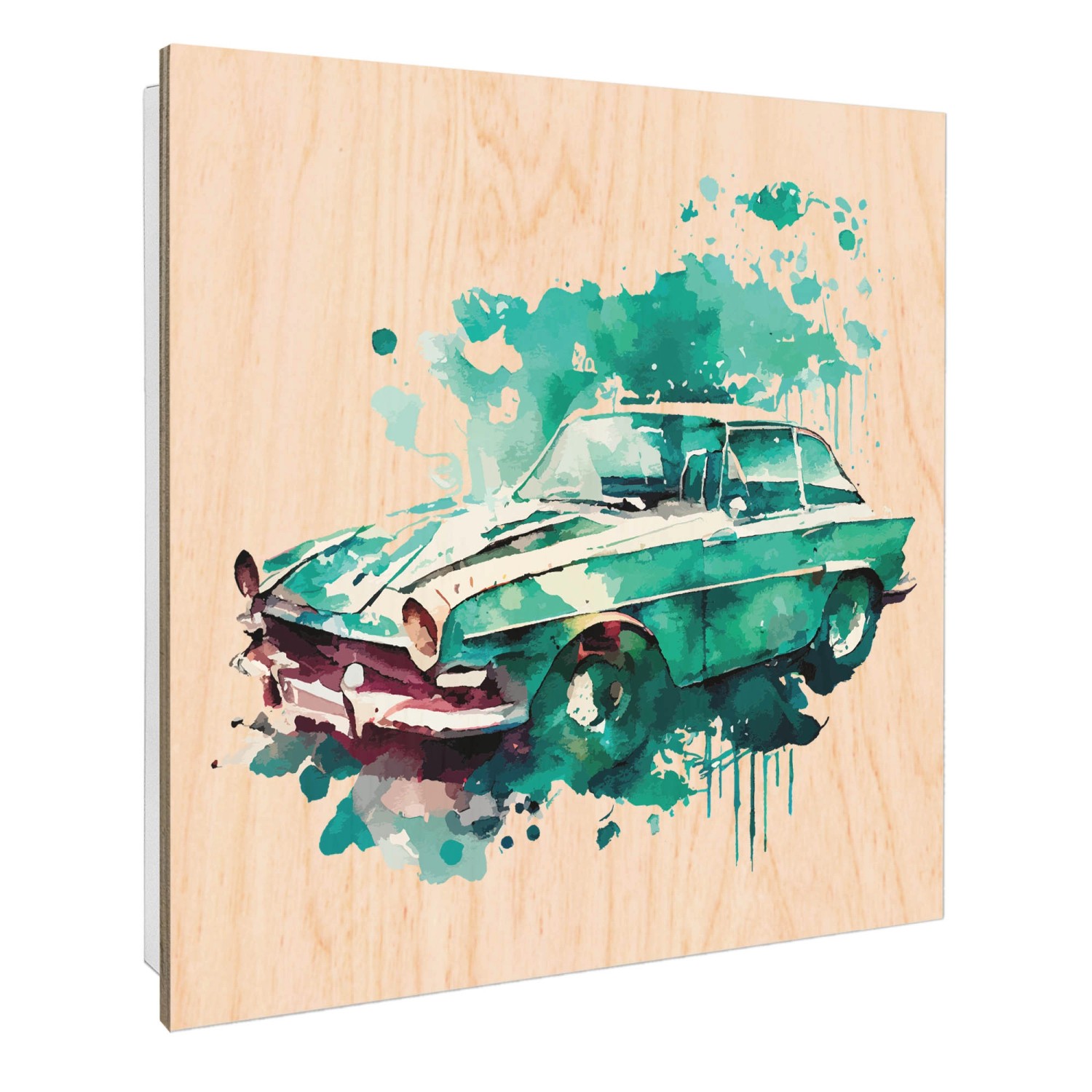Banjado Großer Schlüsselbox Holz 30x30cm Weiß Scharnier Rechts 50 Haken Sch günstig online kaufen