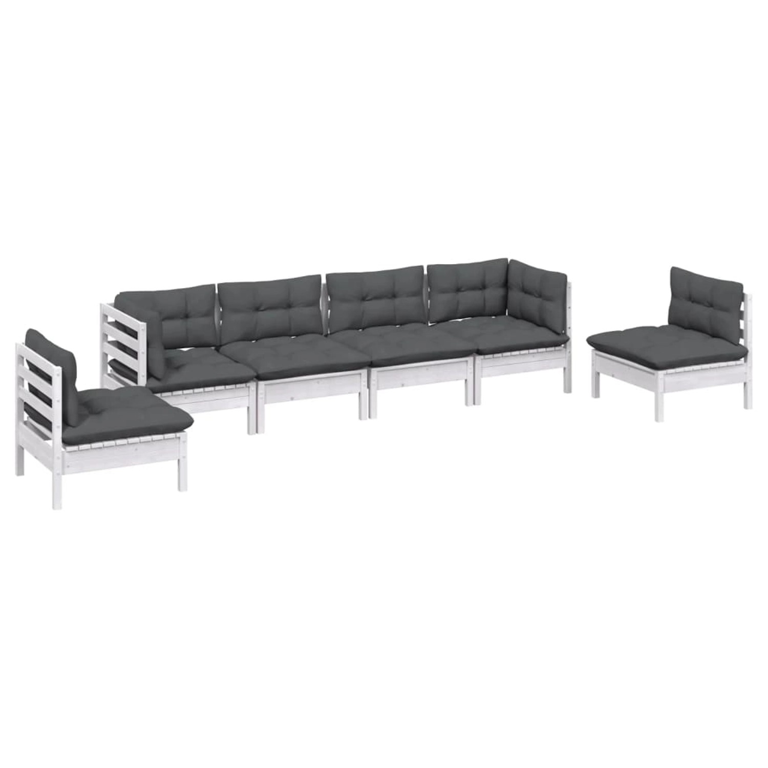 vidaXL 6-tlg Garten-Lounge-Set mit Kissen Kiefer Massivholz Modell 105 günstig online kaufen