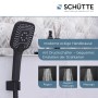 Schütte Handbrause Ravenna, eckig, schwarz matt. Brause mit verschiedenen Strahlarten.
