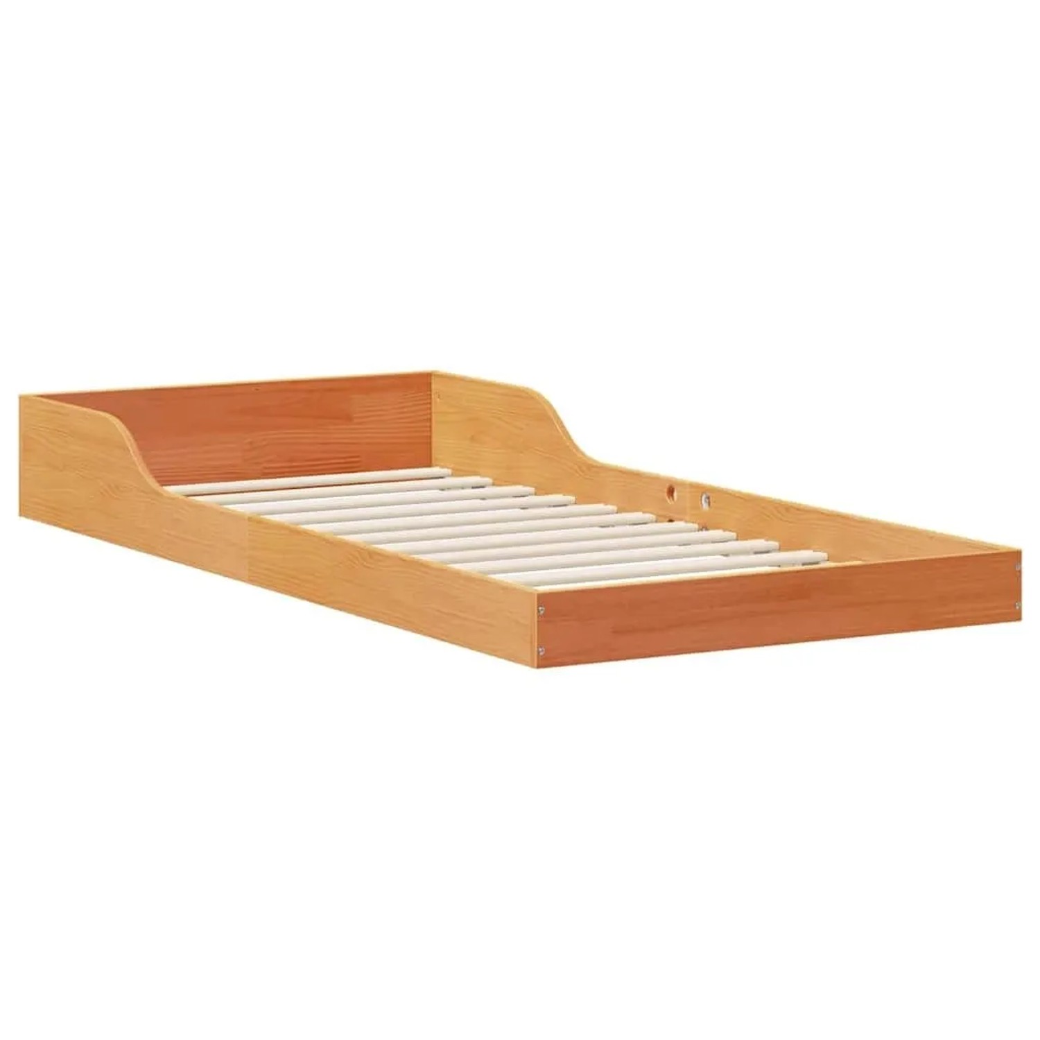 vidaXL Bettrahmen Wachsbraun 90 x 200 cm Massives Kiefernholz 873333
