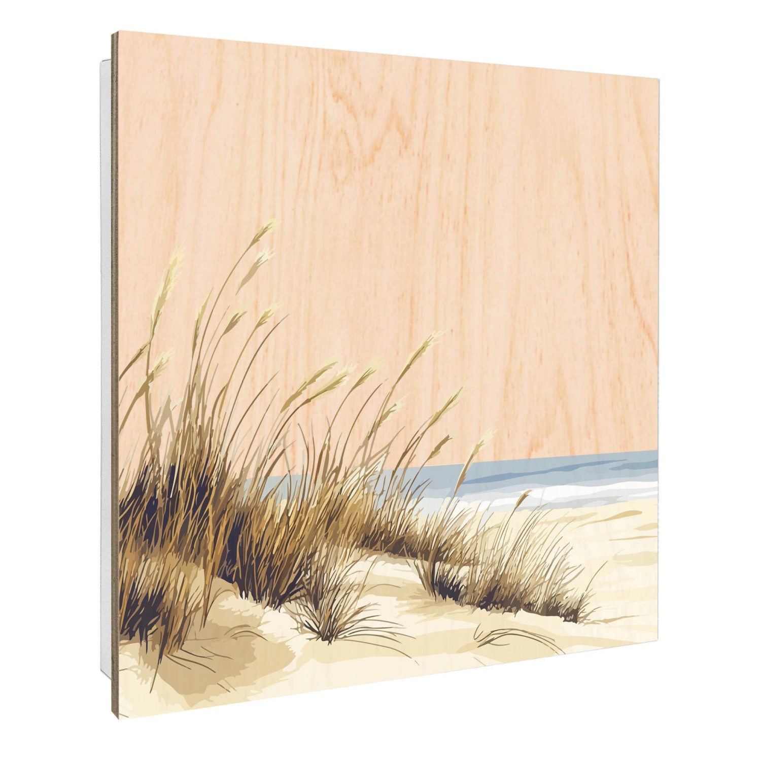 Banjado Schlüsselkasten mit Holzfront 30x30cm Weiß Scharnier Links 50 Haken günstig online kaufen