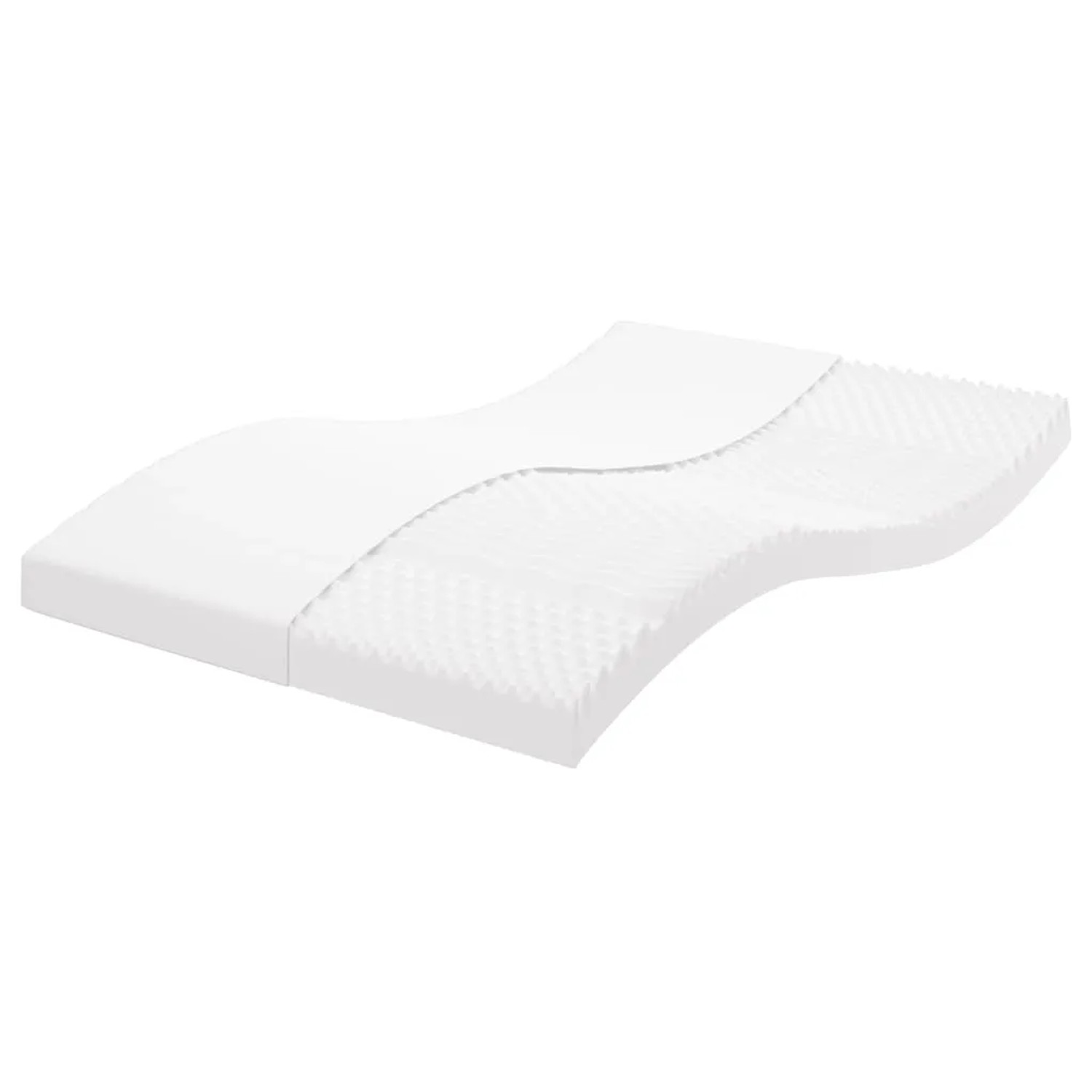 vidaXL Schaumstoffmatratze Weiß 120x200 cm 7-Zonen Härtegrad 20 ILD 356354