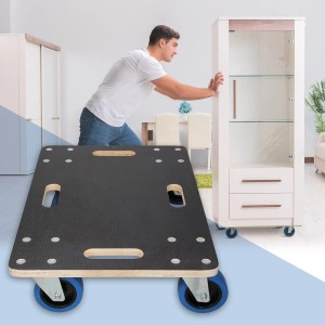 ECD Germany Transportroller 40x60 cm mit PP-Rädern und Siebdruckplatte bis 800 kg.