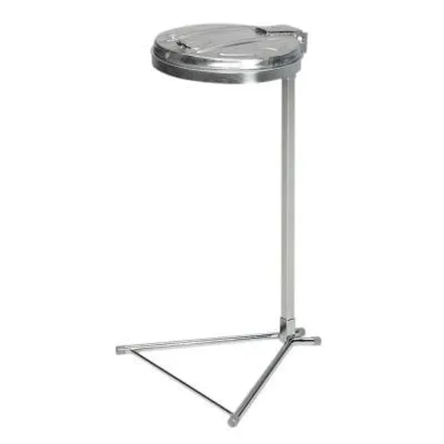 PROREGAL Robuster Einzel Abfallsammler Mit Metall Deckel Mit Standfuß 35 cm Einwurföffnung HxBxT 98 x 50 x 48 cm Stahl Verzinkt Verzinkt