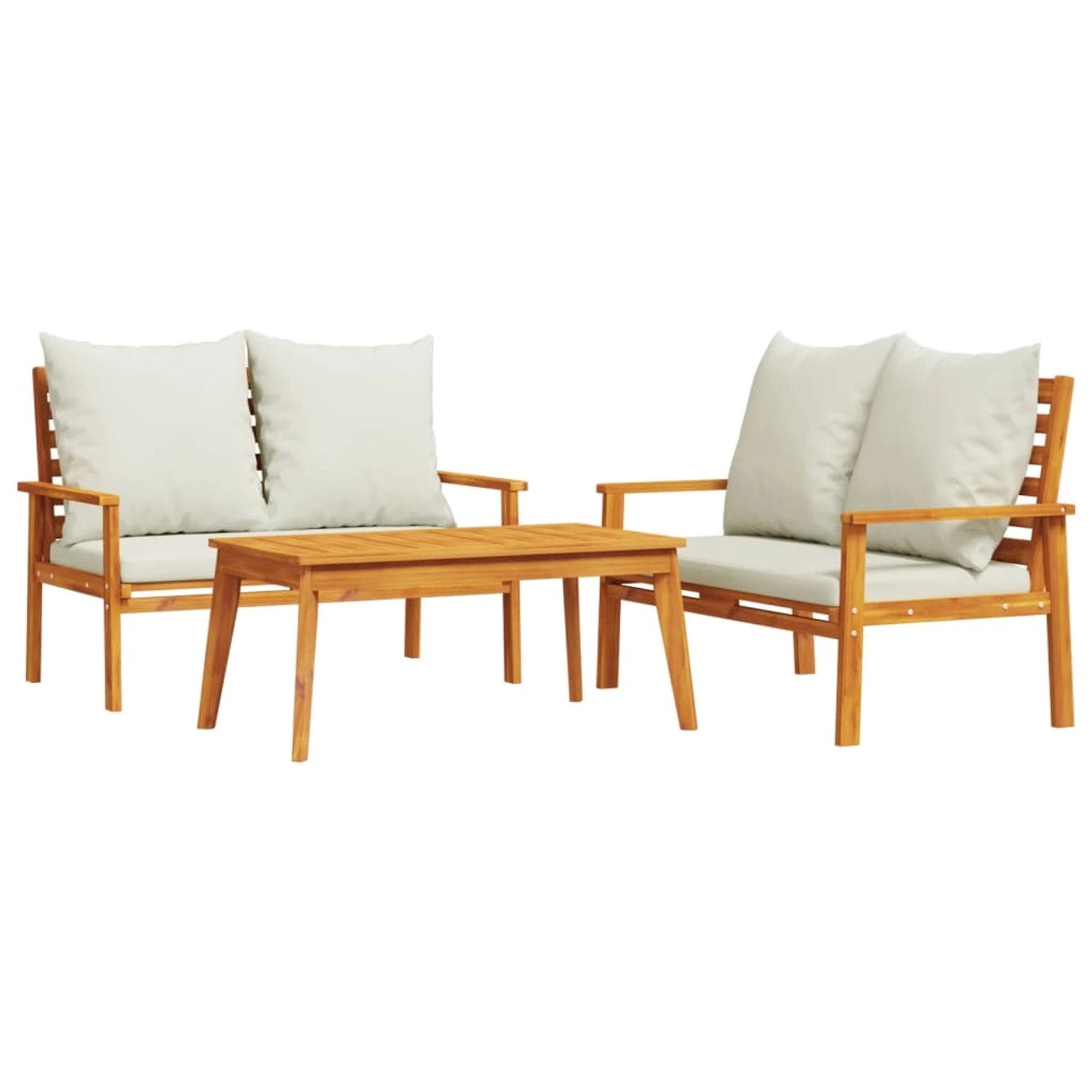 vidaXL 3-Tlg Garten-Lounge-Set mit Kissen Massivholz Akazie 3211798 günstig online kaufen