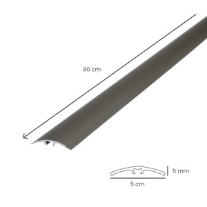 Dalsys Übergangsprofil 90cm x 50mm aus champagnerfarbenem Aluminium. Bodenleiste für Laminat & Parkett.