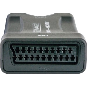 Schwaiger SCART-HDMI Konverter, Nahaufnahme der SCART-Buchse. Kabel für Computer & Multimedia.