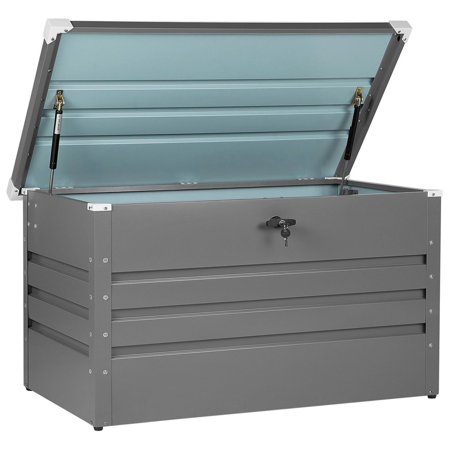 Beliani Truhe CEBROSA Grau 62x132x64 günstig online kaufen