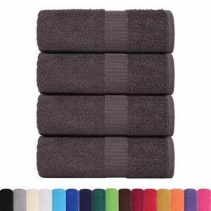 vidaXL Waschlappen 4 Stk Anthrazit 15x21 cm 360 g/m² 100% Baumwolle 136670