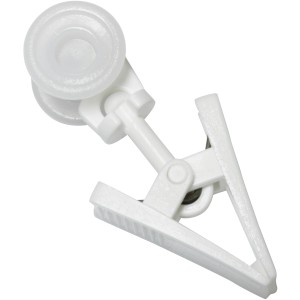 Gardinia Rollring mit Klammer für U-Laufschiene, weiß, aus Kunststoff.