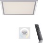 Weiße LED-Deckenleuchte Edging von Just Light, dimmbar mit Fernbedienung.