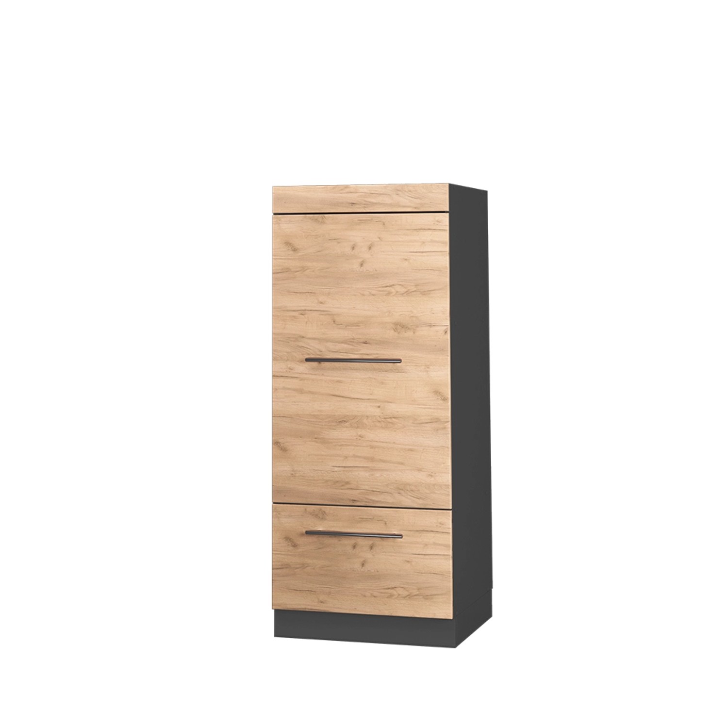 Vicco Mikrowellenschrank Fame-Line Küchenregal für die Mikrowelle Goldkraft Eiche/Anthrazit 60 cm