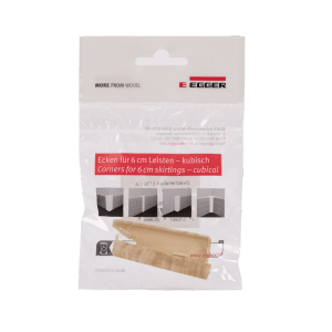 Egger Zwischenstück 6 cm Eiche Creme, 2 Stück, in transparenter Verpackung für Sockelleisten.