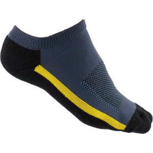 Workpower Funktionssocke, Sneaker-Socke in Anthrazit, Schwarz und Gelb, Größe 39-42.