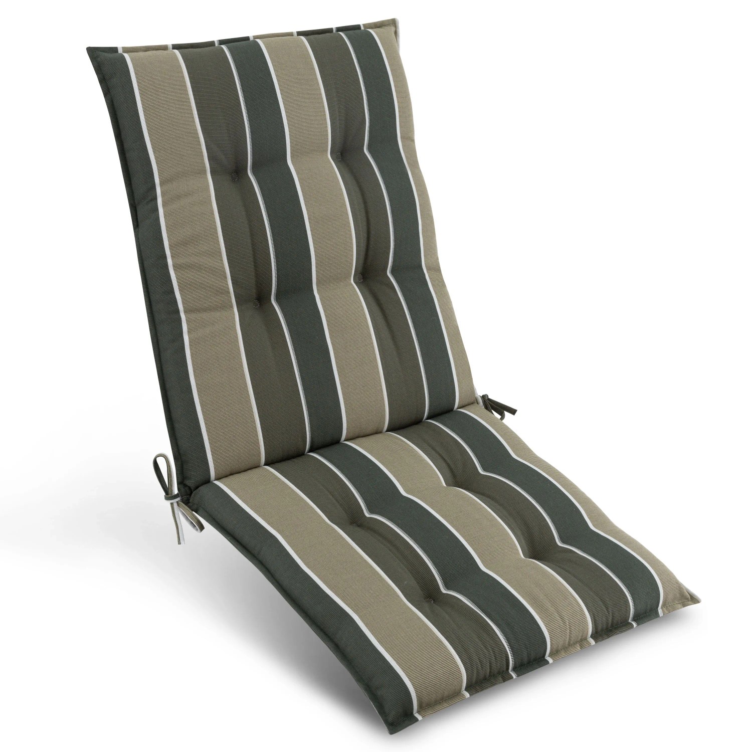 Beautissu Sun-NL Niederlehner 105x50x8cm Grün-Gestreift
