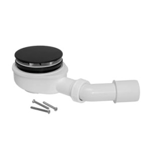 Kronenbach Duschablauf Krontec, Ø 9cm, mit schwarzer Abdeckhaube. Zubehör für Duschen.