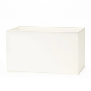 Rechteckiger, creme-farbener Orion Lightstyle Lampenschirm (40x22x23 cm) aus Textil.