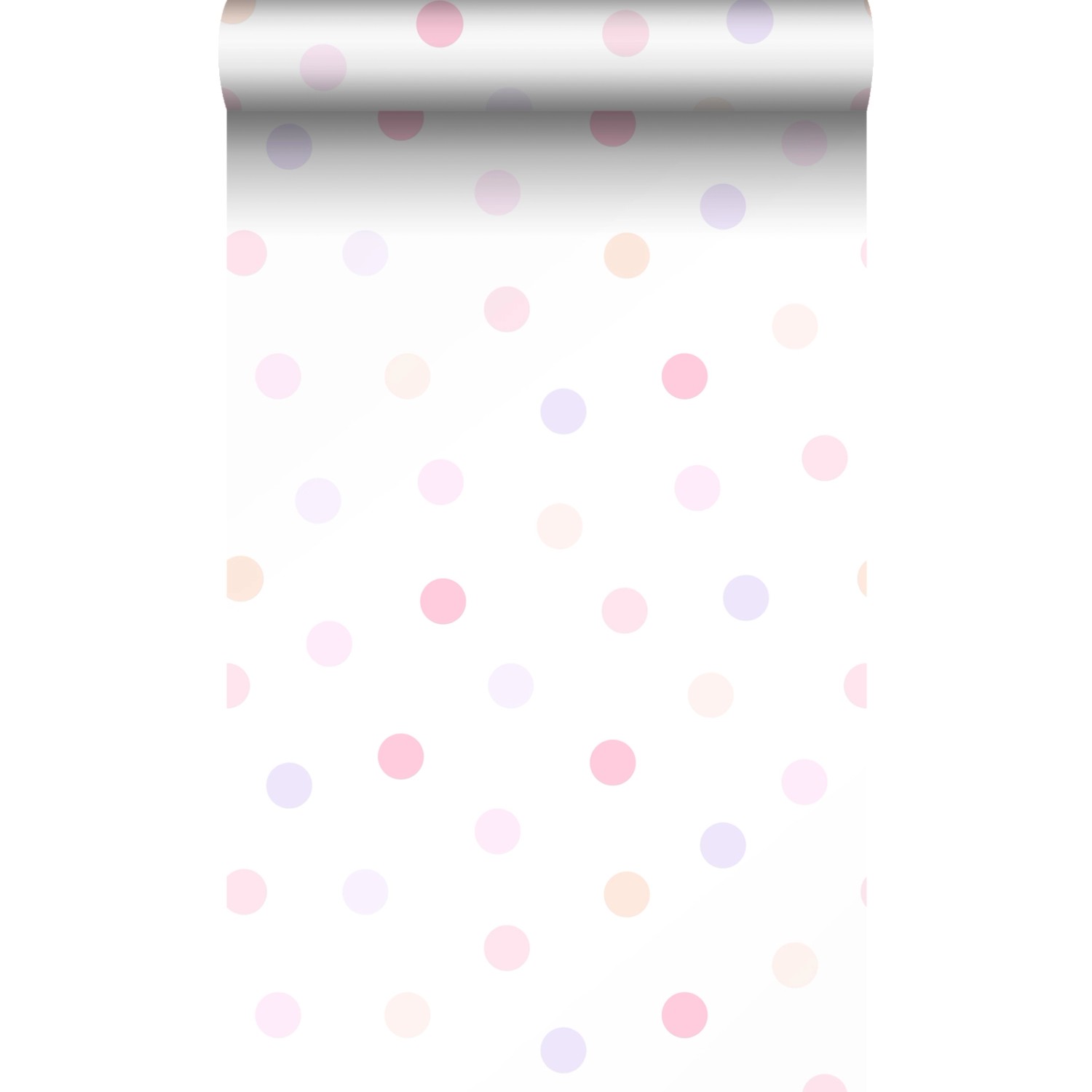 Origin Wallcoverings Tapete Punktmuster Puderrosa Pastellviolett und Pfirsi günstig online kaufen