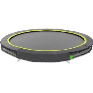 Schwarzes Exit Toys Bodentrampolin Silhouette Sports, Ø 244 cm, ohne Netz.