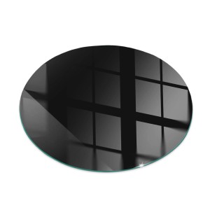 Tulup Glasplatte für Kamin Schwarz Glasbodenplatte für Kaminöfen Runden 60x60 cm Schwarz Glasplatte für Kamin Glas unter Kamin