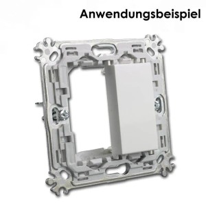 TEM MODUL PLUS Blende 1M Weiß Halbe Dose