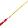 Roter Laternenstab, 49 cm, mit gelbem Leuchtband und Aufhängehaken für Laternen.