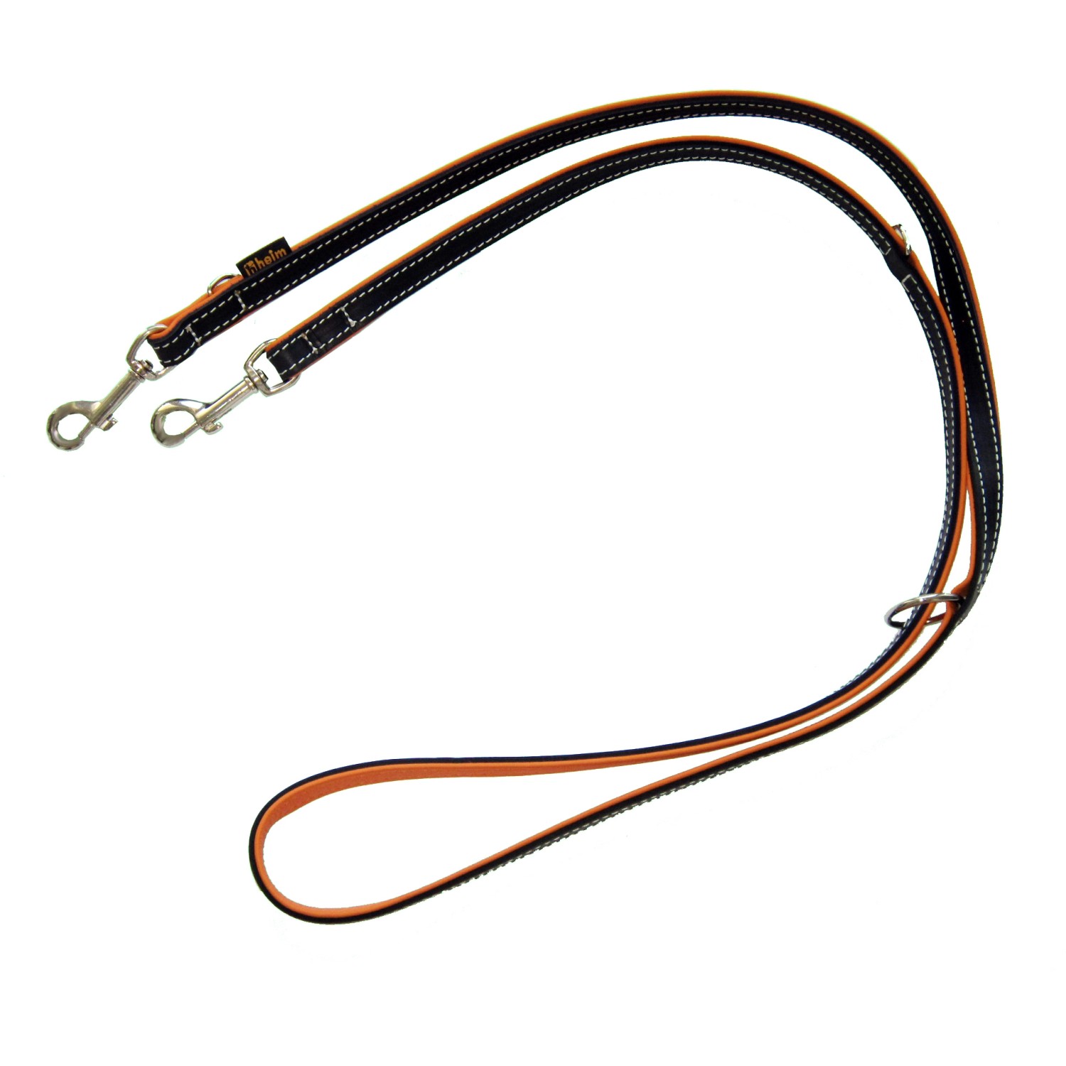 Heim Hunde-Vorführleine Florenz Genäht Breite 18mm Länge 200 cm Schwarz-Terr.