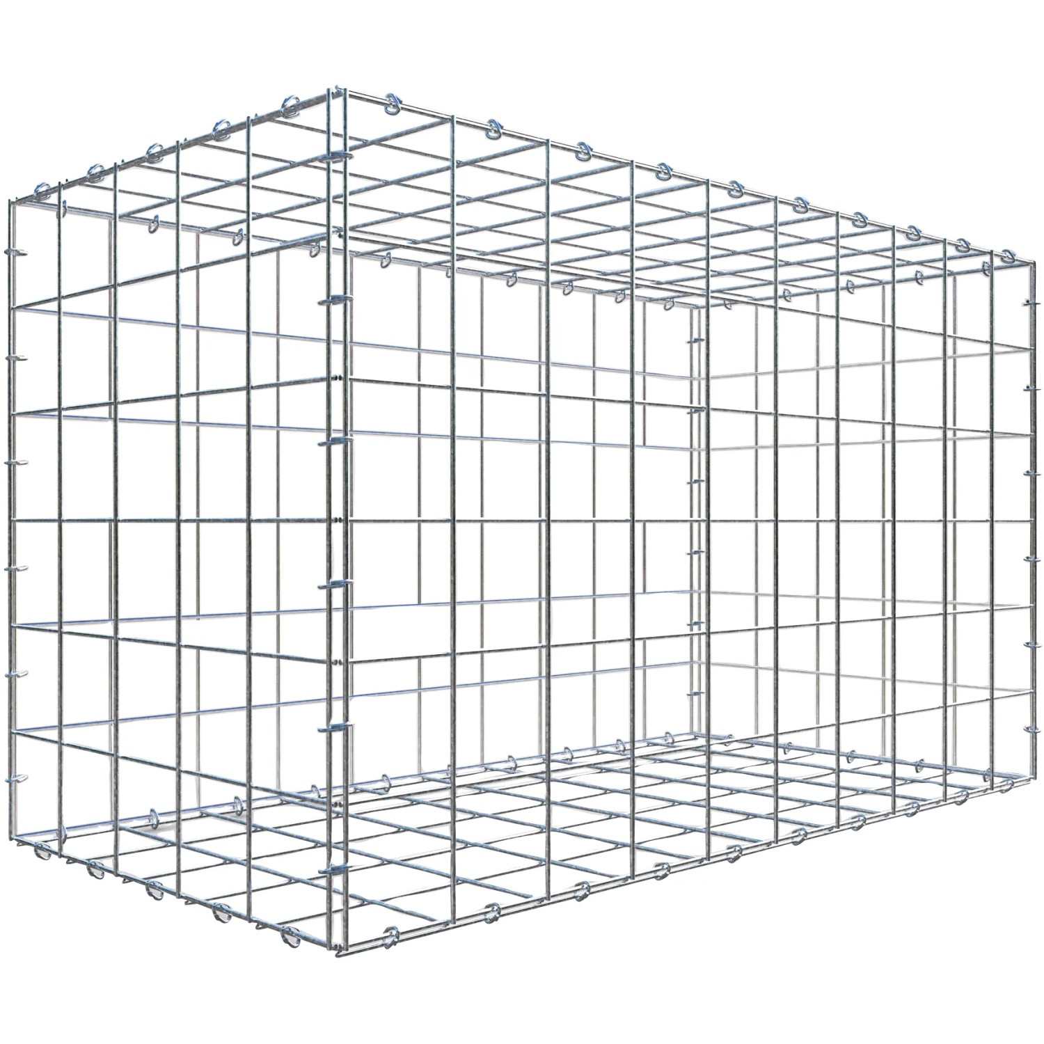 Gabiona C-Ring-Gabione 60 x 100 x 50 cm Maschenw 10 x 10 cm