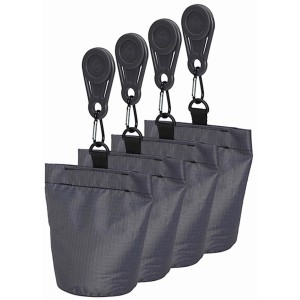 Aerocover Sandsäcke, 4 Stück, anthrazit, zur Beschwerung von Schutzhüllen für Gartenmöbel.