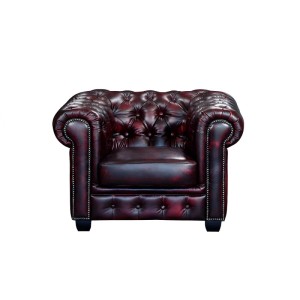 Vente-unique Sessel Mit Gerader Rückenlehne Brenton Bordeaux 105 cm