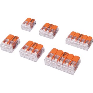 Wago Verbindungsklemmen Set mit Hebeln, verschiedene Ausführungen.