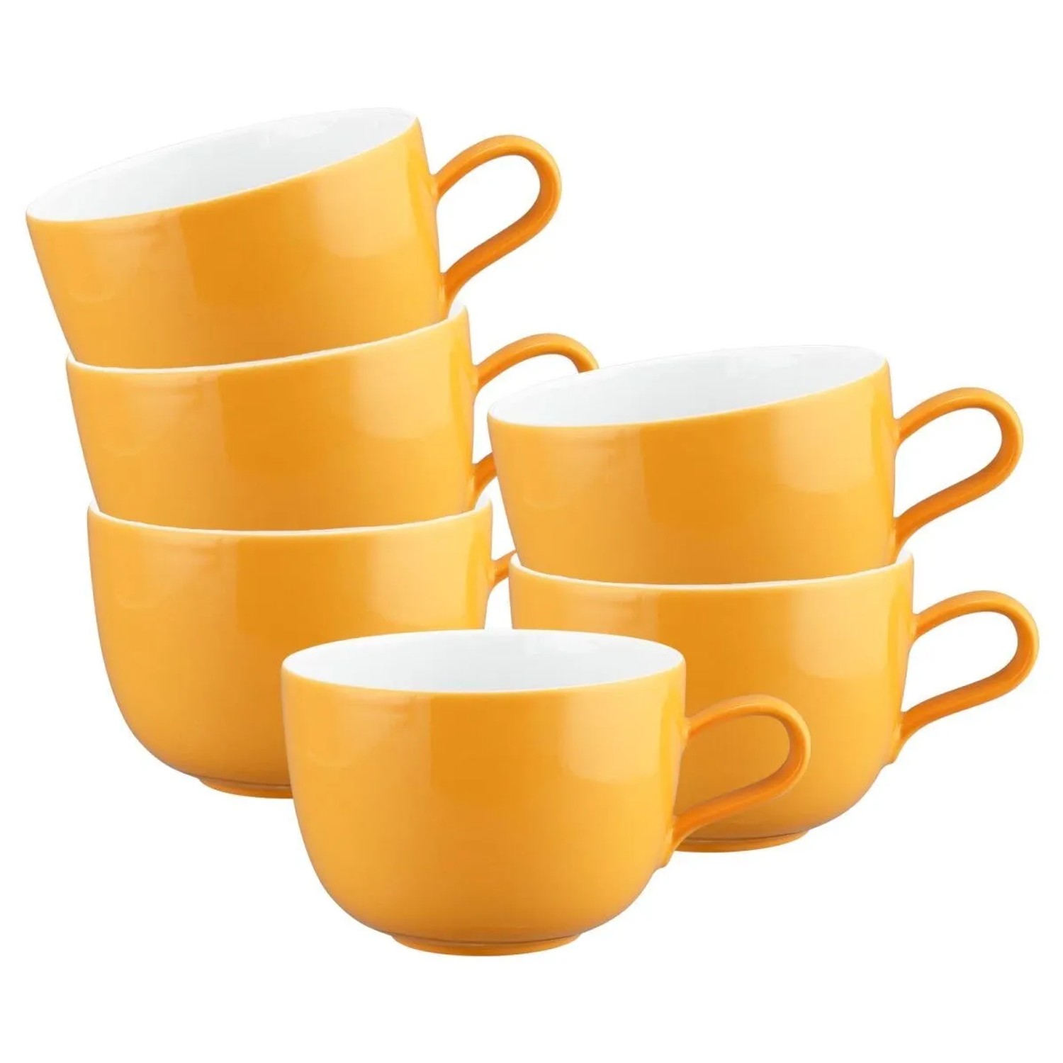 Seltmann Weiden Liberty Pure Colors Milchkaffeetasse 380 ml 6er Set Mango Orange