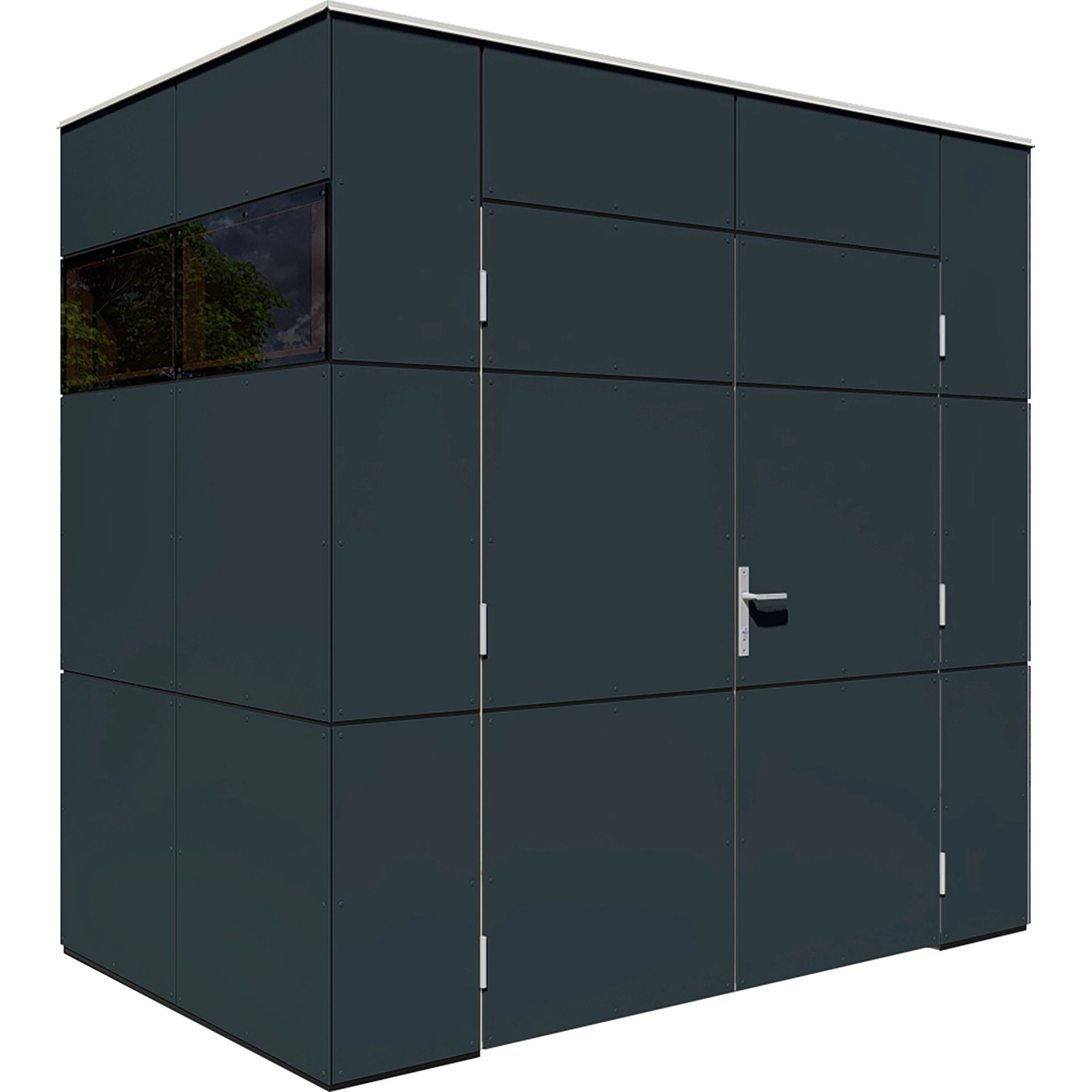 Bertilo Gartenhaus HPL Mini Anthrazit 231 cm x 152 cm FSC®