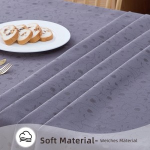 PXloue Tischdecke Rechteckig 130 x 160 cm Dunkelgrau Pflegeleicht für Esstisch Küche Wohnzimmer