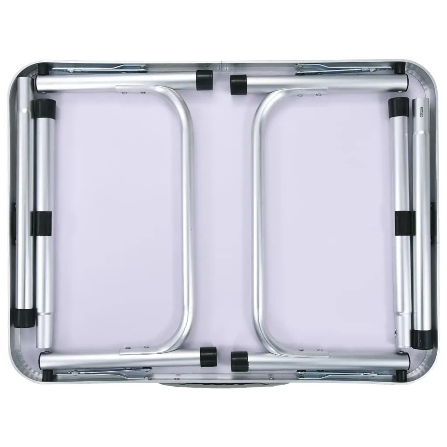 vidaXL Klappbarer Campingtisch Weiß Aluminium 60x45 cm 48178_5