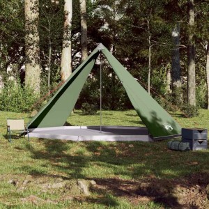 vidaXL Tipi-Familienzelt 8 Personen Grün Wasserdicht 94582