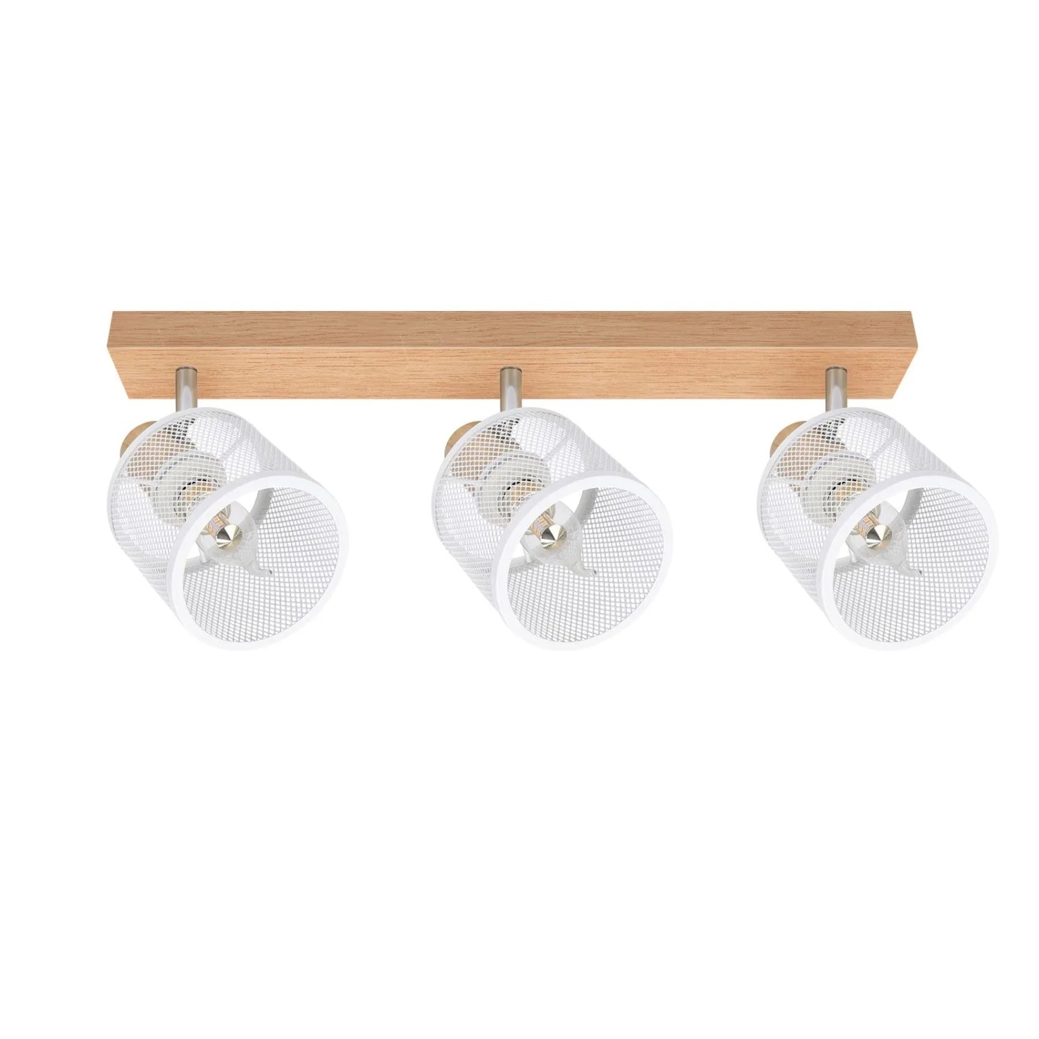 NETTLIFE Deckenstrahler aus Wood 3xE14 Weiß