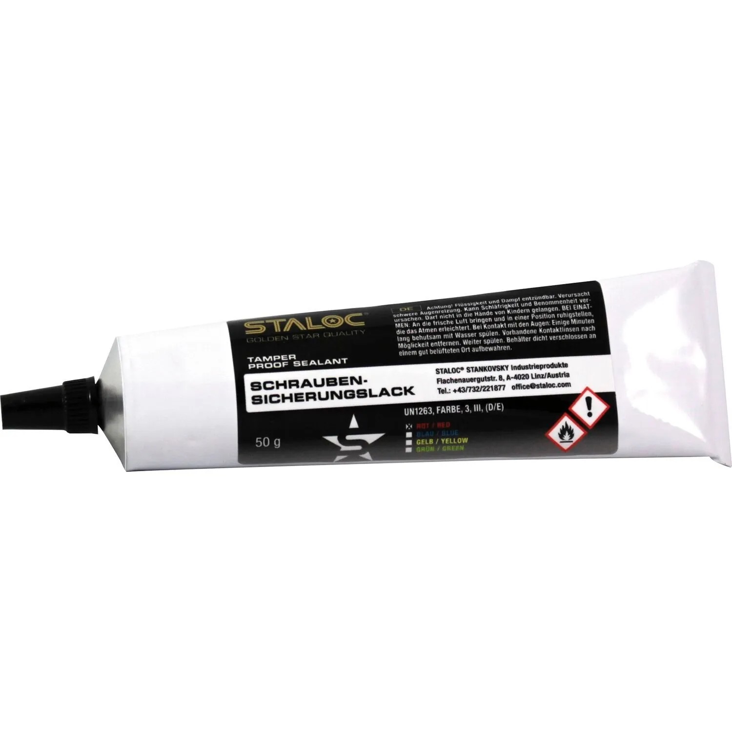 Staloc Schraubensicherungslack Gelb Sicherungslack Pastös 50 ml