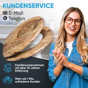 Sanilo WC-Sitz Rustikal mit Absenkautomatik aus Holz. Toilettendeckel in Holzoptik.