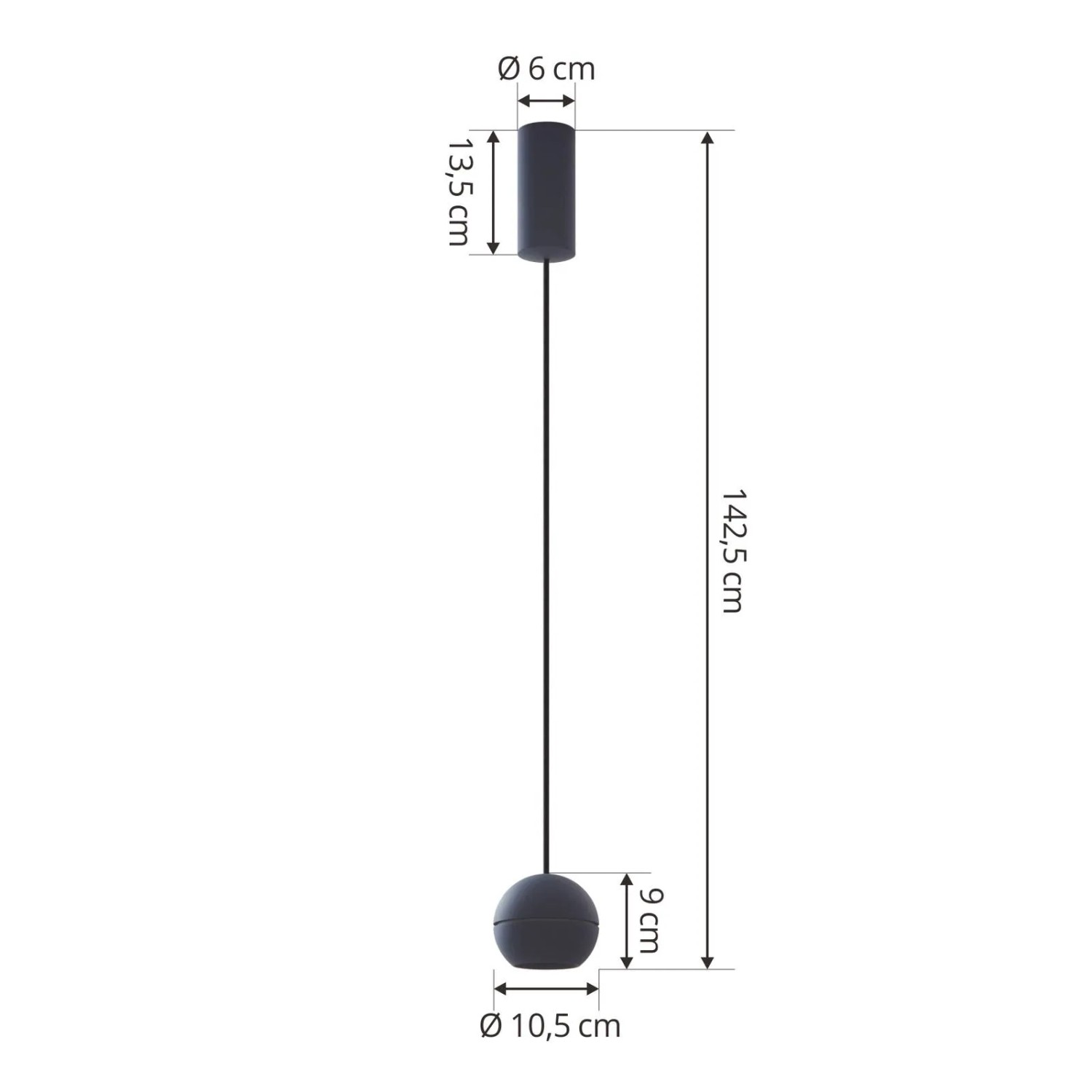 Moderne, blaue LED-Pendelleuchte Plarion von Lucande aus Aluminium, 1-flammig. Design für Wohnzimmer.