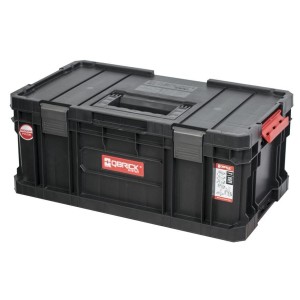 Schwarzer PROREGAL QBRICK Werkzeugkasten Two Toolbox aus Metall, 26 Liter Volumen.