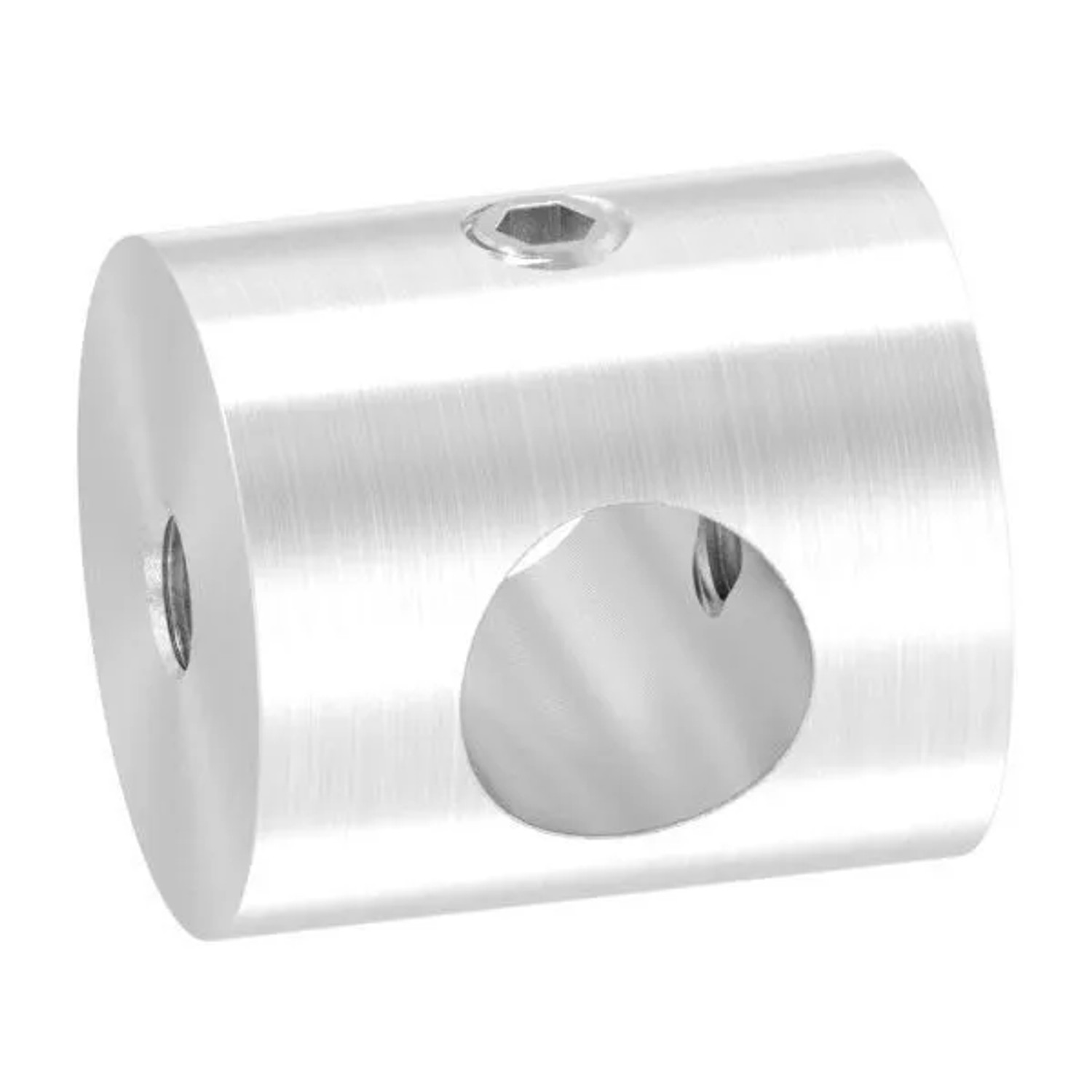 FeNau Querstabhalter Edelstahl V2A Für Rundstab Ø 10 mm Bohrung 10,2 mm Geschliffen