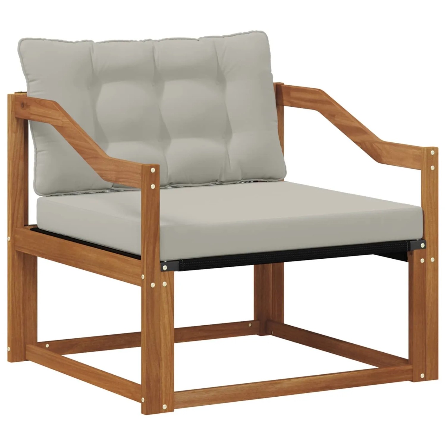 vidaXL Outdoor-Sofagarnitur Massives Akazienholz und Textilene Natur 3436331