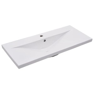 vidaXL Einbauwaschbecken 91x39,5x18,5 cm Keramik Weiß 145063