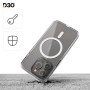 Transparente Hama MagCase Handyhülle für iPhone 15 mit MagSafe, D3O-Schutz, fällt auf Boden. Kratz- & Stoßschutz.