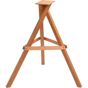 Dreibeiniger, brauner Vogelhaus-Ständer aus Eiche von Dobar, 84 cm hoch.